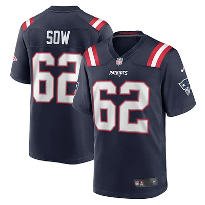 Men's Nike Sidy Sow  Navy New England Patriots Team Game Jersey