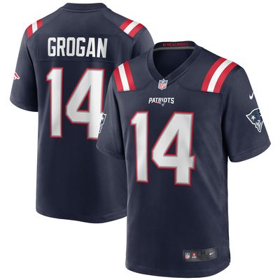 Men's Nike Steve Grogan Navy New England Patriots Game Retired Player Jersey