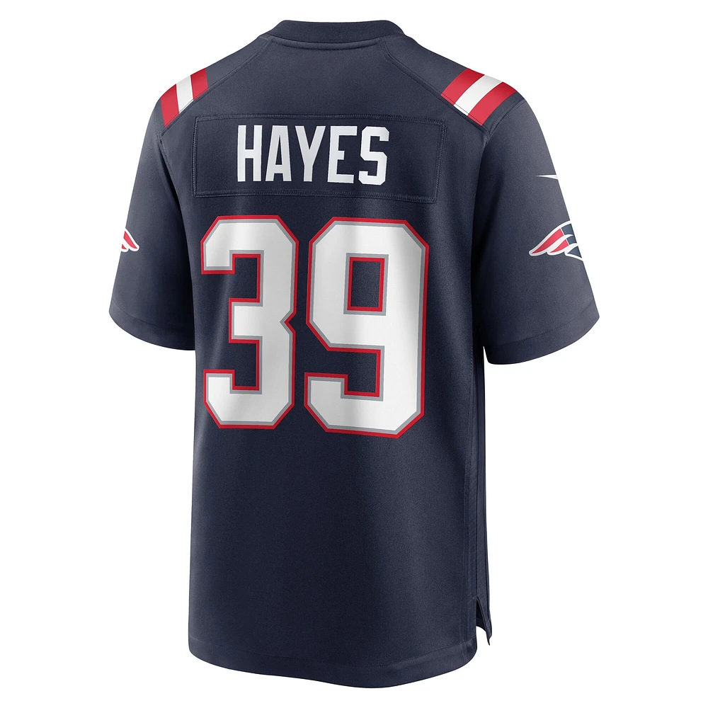 Maillot de joueur des New England Patriots Nike Tae Hayes pour homme, bleu marine