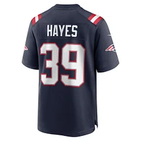 Maillot de joueur des New England Patriots Nike Tae Hayes pour homme, bleu marine