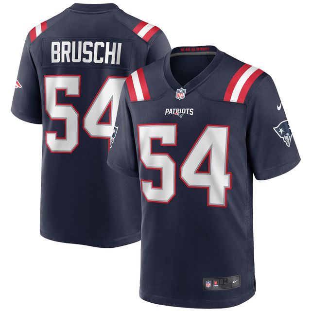 Maillot de joueur retraité Nike Tedy Bruschi pour hommes, bleu marine, New England Patriots Game