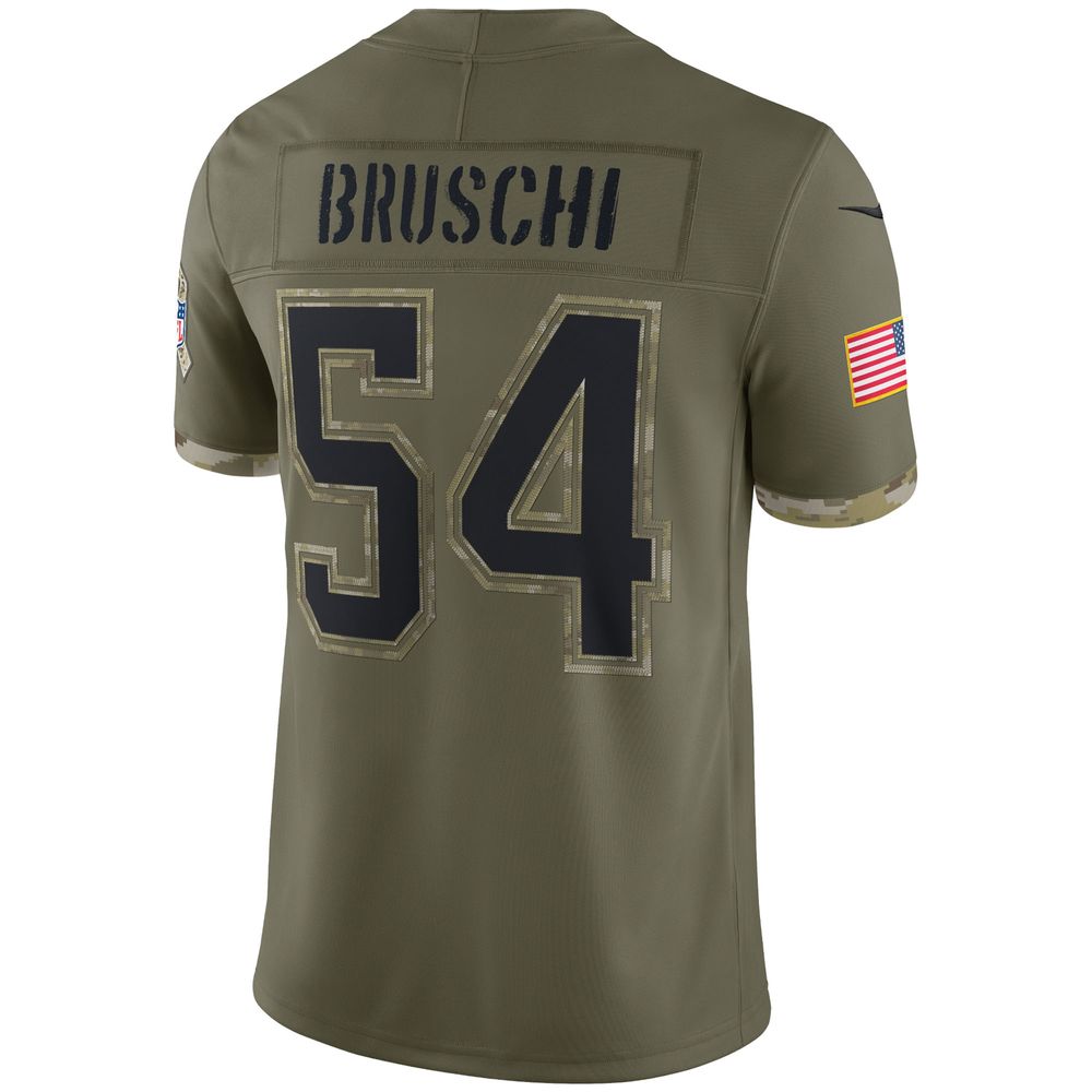 Nike Men's Nike Tedy Bruschi Olive New England Patriots 2022 Salute To  Service Retired Player Limited Jersey