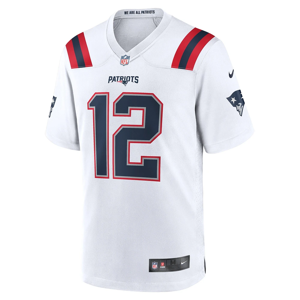 Maillot de match à la retraite des Patriots Nouvelle-Angleterre Nike Tom Brady pour homme - Blanc