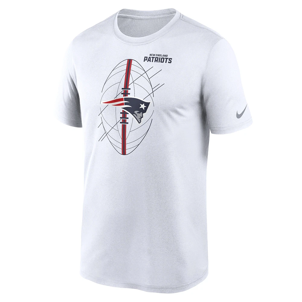 T-shirt Nike New England Patriots Legend Icon Performance pour homme, blanc