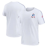 Haut Nike blanc pour homme avec logo alternatif New England Patriots Sideline Coach Performance