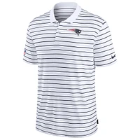 Polo de performance Nike pour hommes, blanc, New England Patriots Sideline Lock Up Victory