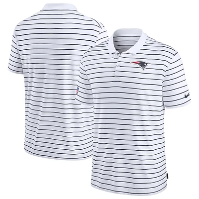 Men's Nike White New England Patriots Sideline Lock Up Victory Performance Polo