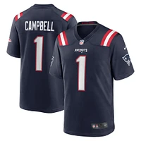 Maillot Nike Will Campbell bleu marine pour homme, New England Patriots, choix de premier tour la draft NFL 2025