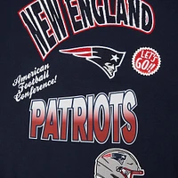 Men's Pro Standard Navy New England Patriots Turn It Up Drop Shoulder Pullover Sweatshirt