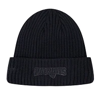 Men's Pro Standard New England Patriots Triple Black Cuffed Knit Hat