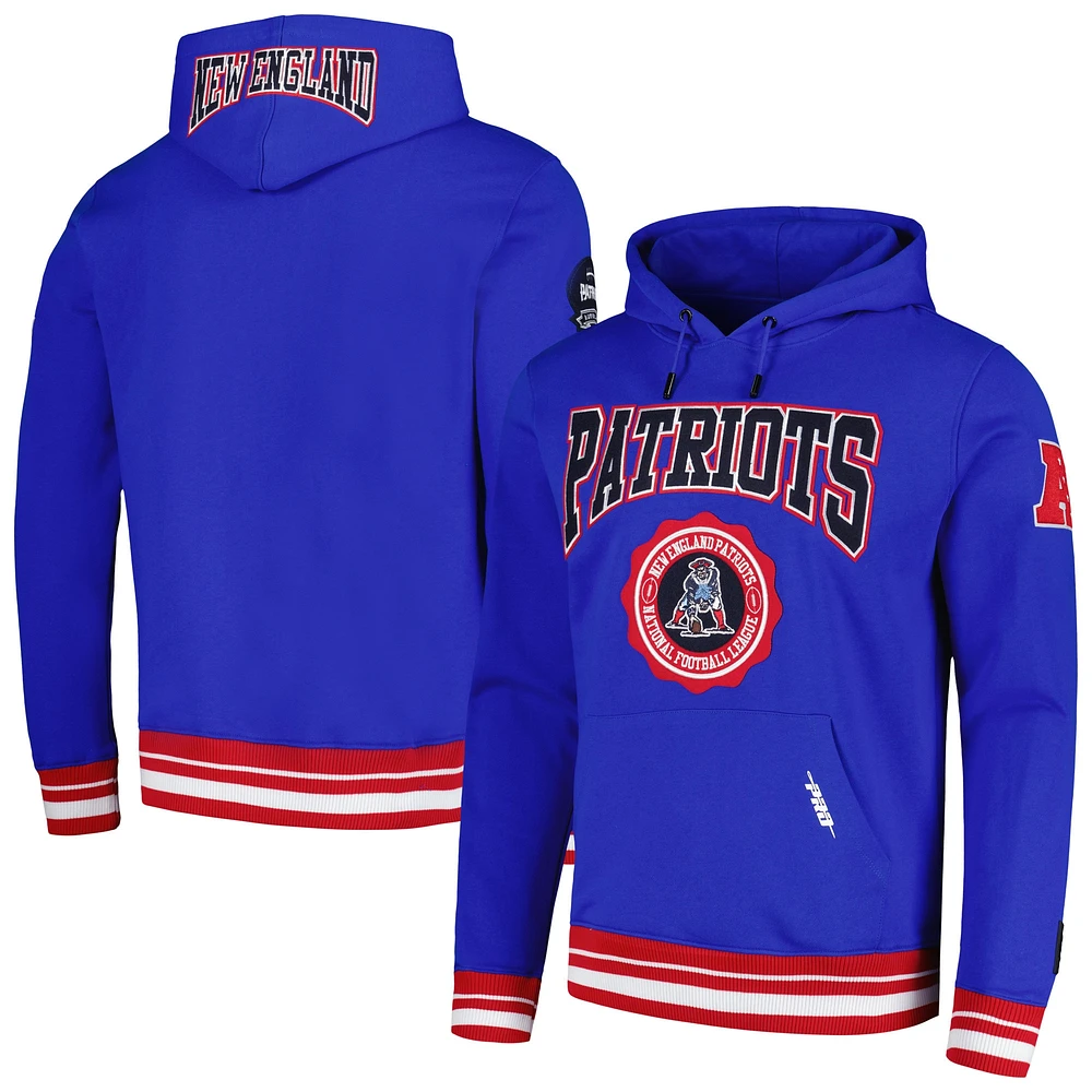 Men's Pro Standard  Royal New England Patriots Crest Emblem Pullover Hoodie