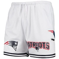 Short en maille Pro Standard New England Patriots blanc pour homme