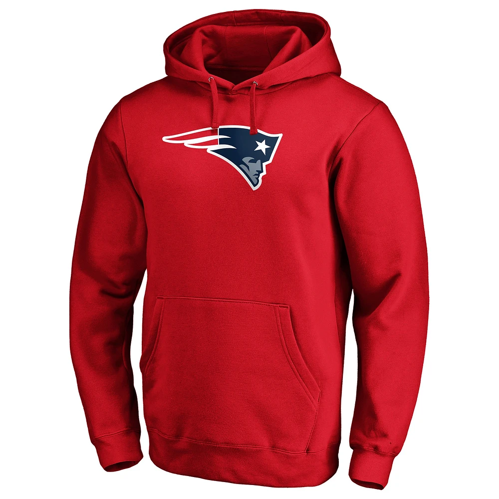 Sweat à capuche ajusté avec logo principal des New England Patriots pour hommes, rouge