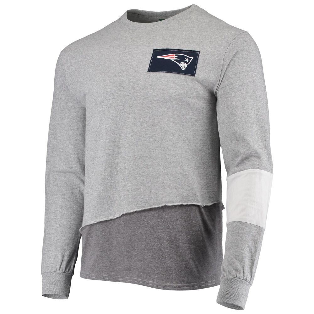 New England Patriots Men's Long Sleeve Angle Tee - Black/White