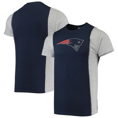 Men's Refried Apparel Navy/Heathered Gray New England Patriots Sustainable Split T-Shirt