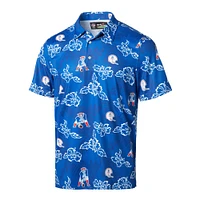 Polo de performance Reyn Spooner Royal New England Patriots Throwback Pua pour hommes