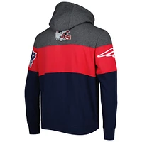 Chandail à capuchon pour homme Starter Heather Charcoal/Navy New England Patriots Extreme