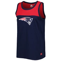 Débardeur mode Starter bleu marine/rouge New England Patriots Logo Touchdown pour homme