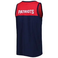 Débardeur mode Starter bleu marine/rouge New England Patriots Logo Touchdown pour homme