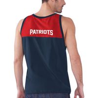 Men's Starter Navy/Red New England Patriots Touchdown Fashion - Tank Top