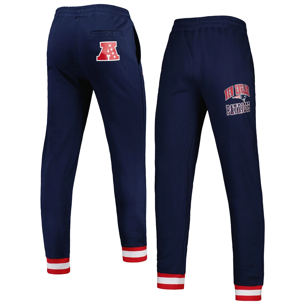 Men's Starter Navy New England Patriots Blitz Fleece Jogger Pants