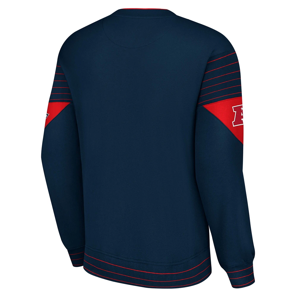 Sweat-shirt Starter Navy New England Patriots Face-Off pour hommes