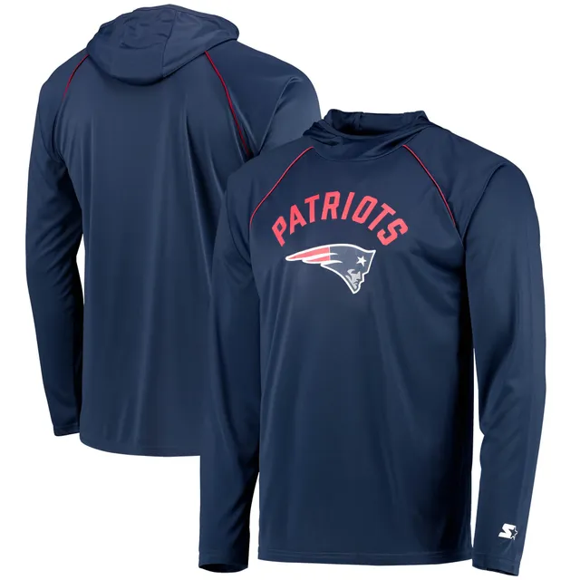 Men's New England Patriots Starter Navy/Red Logo Extreme Full-Zip Hoodie