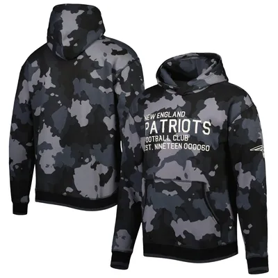 New England Patriots The Wild Collective Camo Pullover Hoodie - Black