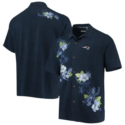 New England Patriots Tommy Bahama Azule Oasis Button-Up Shirt - Navy