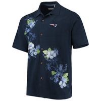 Men's Tommy Bahama Navy New England Patriots Azule Oasis Button-Up Shirt