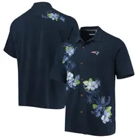 Chemise boutonnée bleu marine New England Patriots Azule Oasis de Tommy Bahama pour homme