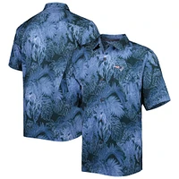 Men's Tommy Bahama Navy New England Patriots Big & Tall Coast Luminescent Fronds Camp IslandZone Button-Up Shirt