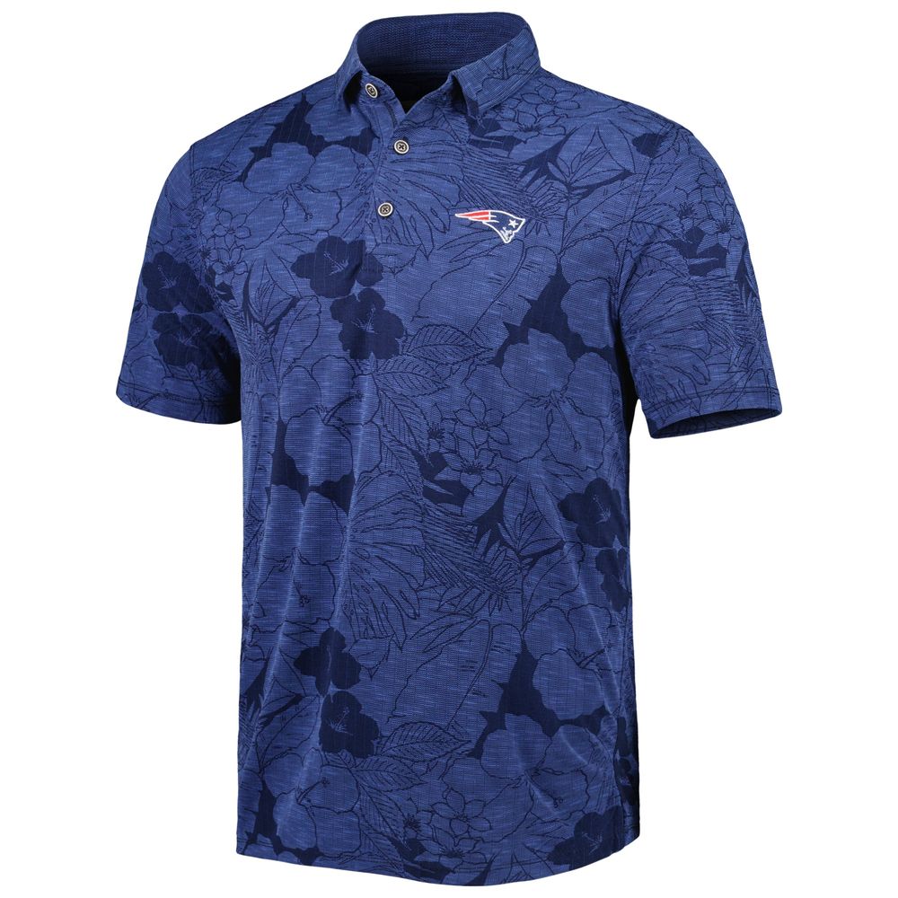 Men's Tommy Bahama Navy New England Patriots Miramar Blooms Polo