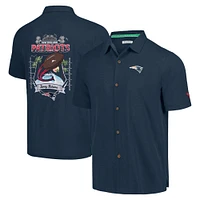 Chemise boutonnée Tommy Bahama Navy New England Patriots Tidal Kickoff Camp pour hommes