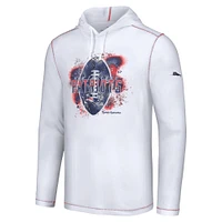 Sweat à capuche Tommy Bahama blanc New England Patriots Graffiti Touchdown pour homme