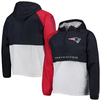 New England Patriots Tommy Hilfiger Aiden Quarter-Zip Sweatshirt - Navy/Red