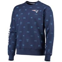 Men's Tommy Hilfiger Navy New England Patriots Reid Graphic - Pullover Sweatshirt