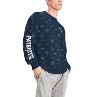 Men's Tommy Hilfiger Navy New England Patriots Reid Graphic - Pullover Sweatshirt