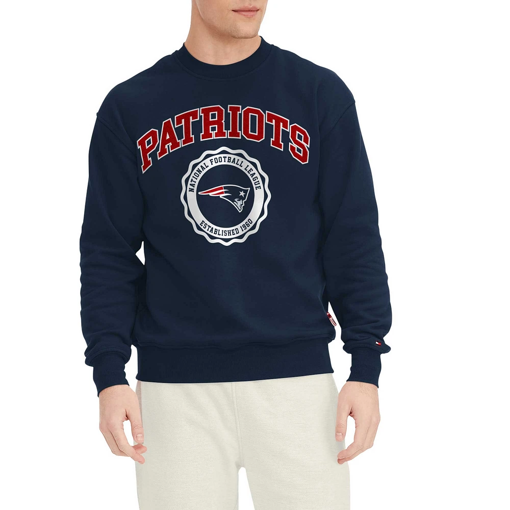 Men's Tommy Hilfiger Navy New England Patriots Ronald Crew Sweatshirt