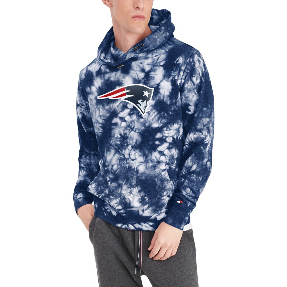 Men's Tommy Hilfiger Navy New England Patriots Stanley Tie-Dye - Pullover Hoodie