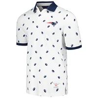 Polo Tommy Hilfiger blanc New England Patriots Bryce Pique pour hommes