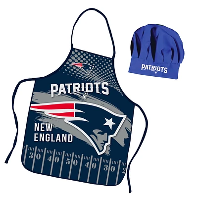 MOJO New England Patriots Apron & Chef's Hat BBQ Set