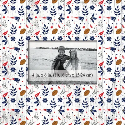 New England Patriots 10'' x 10'' Floral Pattern Frame