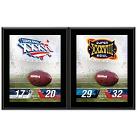 Ensemble de plaques de champion du Super Bowl sublimées des New England Patriots de 10,5 po x 13 po