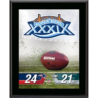 Ensemble de plaques de champion du Super Bowl sublimées des New England Patriots de 10,5 po x 13 po