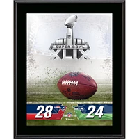 Ensemble de plaques de champion du Super Bowl sublimées des New England Patriots de 10,5 po x 13 po