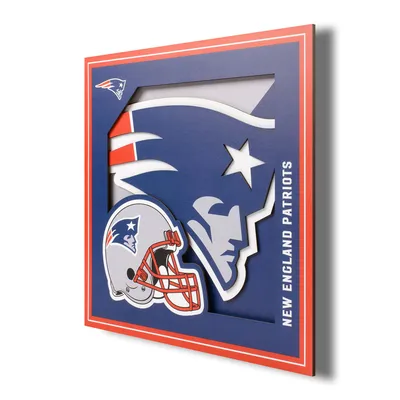 New England Patriots 12'' x 12'' 3D Logo Wall Art