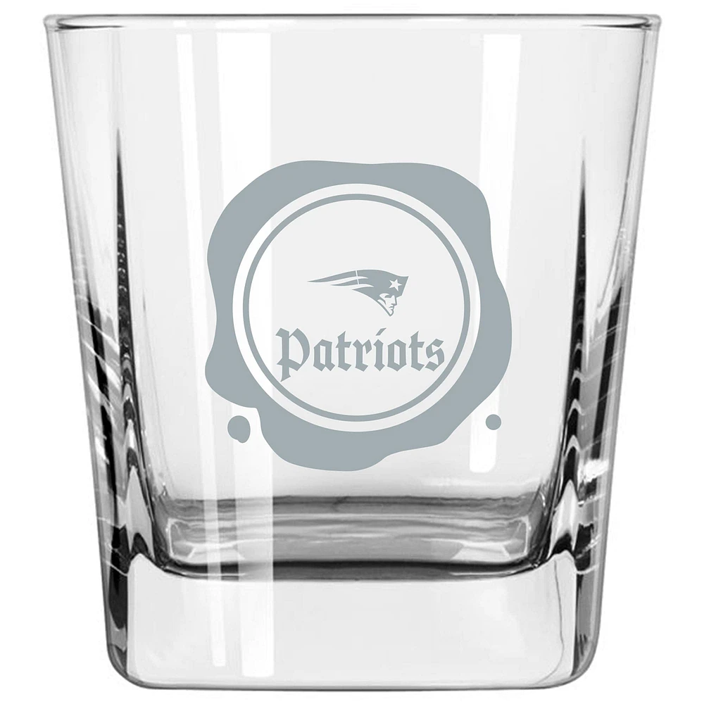 Patriots de la Nouvelle-Angleterre 14oz. Verre à l'ancienne avec tampon de givre