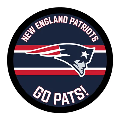 New England Patriots 15" Round LED Lit Wall Sign