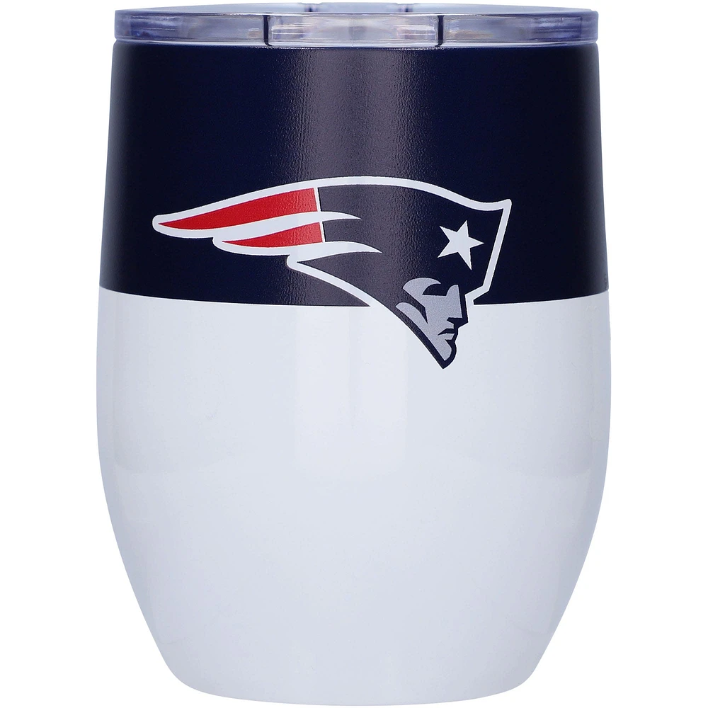 Patriots de la Nouvelle-Angleterre 16 oz. Gobelet incurvé en acier inoxydable Colorblock